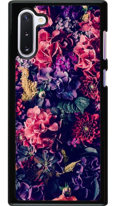 Hülle Samsung Galaxy Note 10 - Flowers Dark