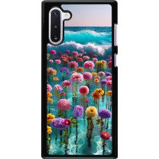 Samsung Galaxy Note 10 Case Hülle - Blumenmeer Wellen