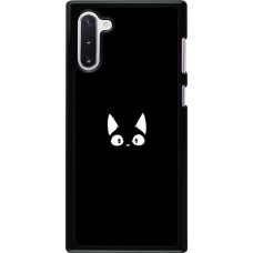 Coque Samsung Galaxy Note 10 - Funny cat on black