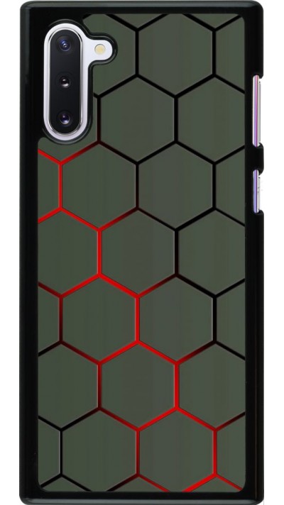 Coque Samsung Galaxy Note 10 - Geometric Line red
