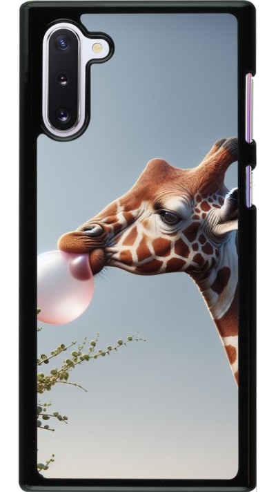 Samsung Galaxy Note 10 Case Hülle - Giraffe mit Blase