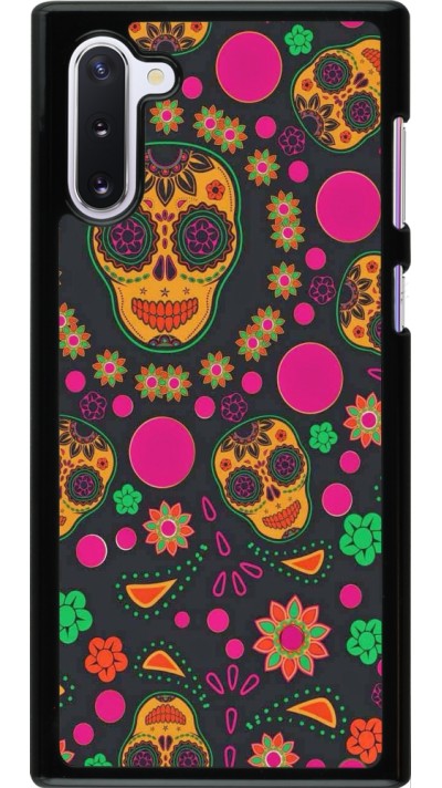 Samsung Galaxy Note 10 Case Hülle - Halloween 22 colorful mexican skulls