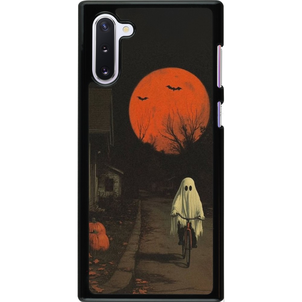 Coque Samsung Galaxy Note 10 - Halloween 2025 Ghost on a bicycle