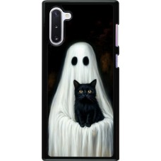 Coque Samsung Galaxy Note 10 - Halloween 2025 Ghost with black cat