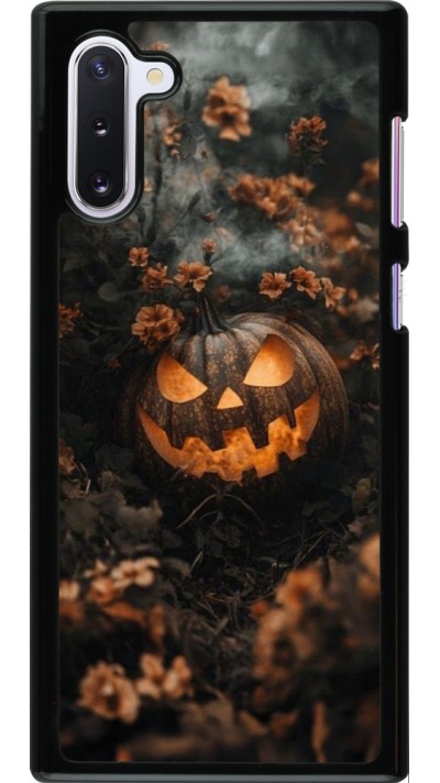 Coque Samsung Galaxy Note 10 - Halloween 2025 Pumpkin with flowers