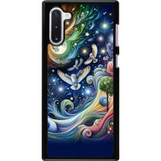 Samsung Galaxy Note 10 Case Hülle - Fliegender Blumen-Eule