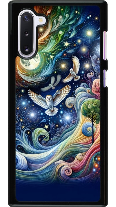 Samsung Galaxy Note 10 Case Hülle - Fliegender Blumen-Eule