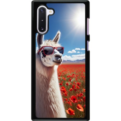 Samsung Galaxy Note 10 Case Hülle - Lama Chic in Mohnblume
