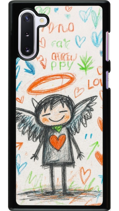 Samsung Galaxy Note 10 Case Hülle - Little Angel Sketch Love