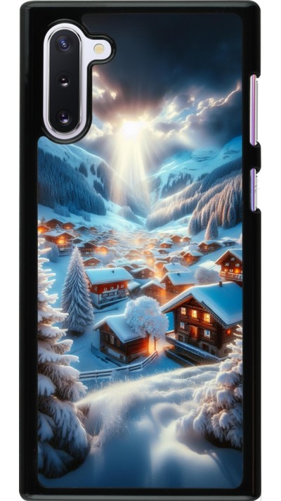 Samsung Galaxy Note 10 Case Hülle - Berg Schnee Licht