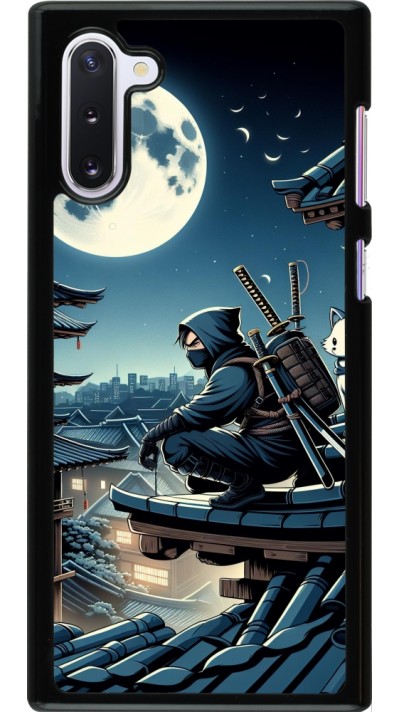 Samsung Galaxy Note 10 Case Hülle - Ninja unter dem Mond