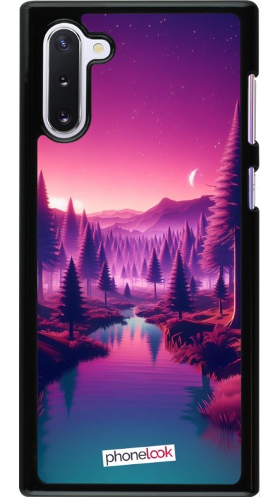 Samsung Galaxy Note 10 Case Hülle - Lila-rosa Landschaft