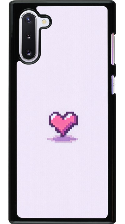 Coque Samsung Galaxy Note 10 - Pixel Coeur Violet Clair