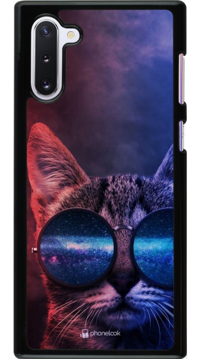 Coque Samsung Galaxy Note 10 - Red Blue Cat Glasses