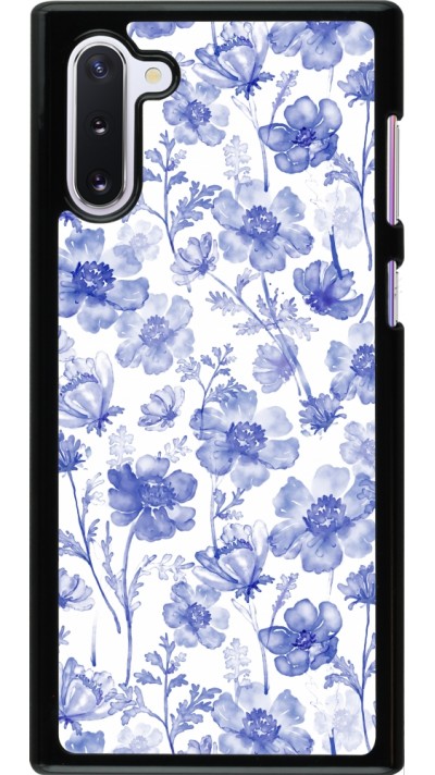 Coque Samsung Galaxy Note 10 Plus Fleurs Bleues - Ma Coque