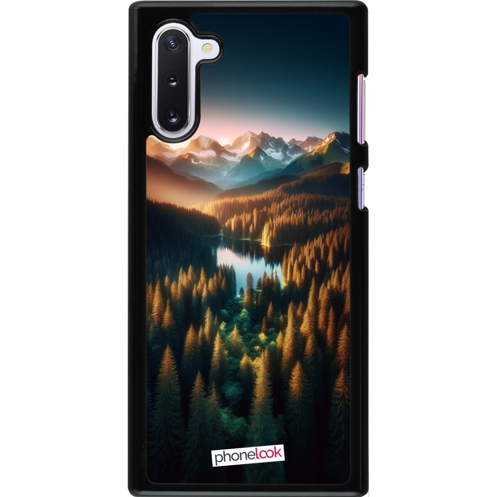 Samsung Galaxy Note 10 Case Hülle - Sonnenuntergang Waldsee