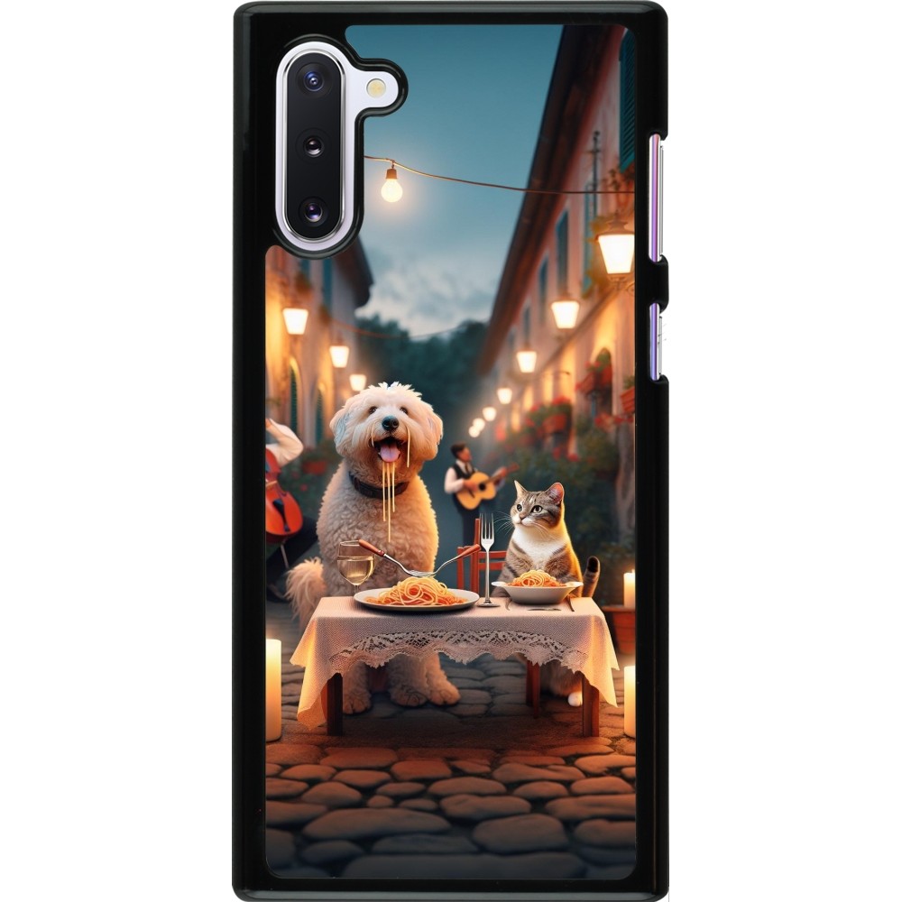 Coque Samsung Galaxy Note 10 - Valentine 2024 Dog & Cat Candlelight
