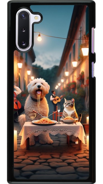 Coque Samsung Galaxy Note 10 - Valentine 2024 Dog & Cat Candlelight