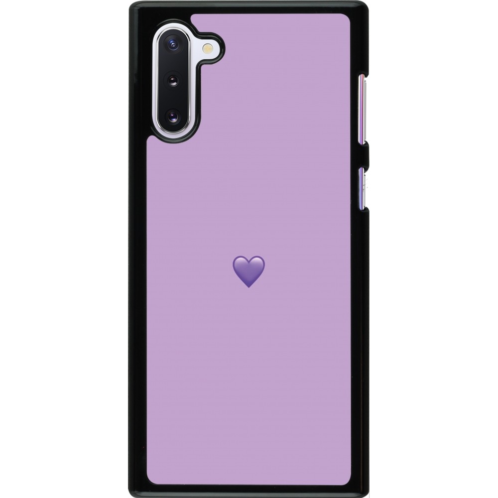 Samsung Galaxy Note 10 Case Hülle - Valentine 2023 purpule single heart