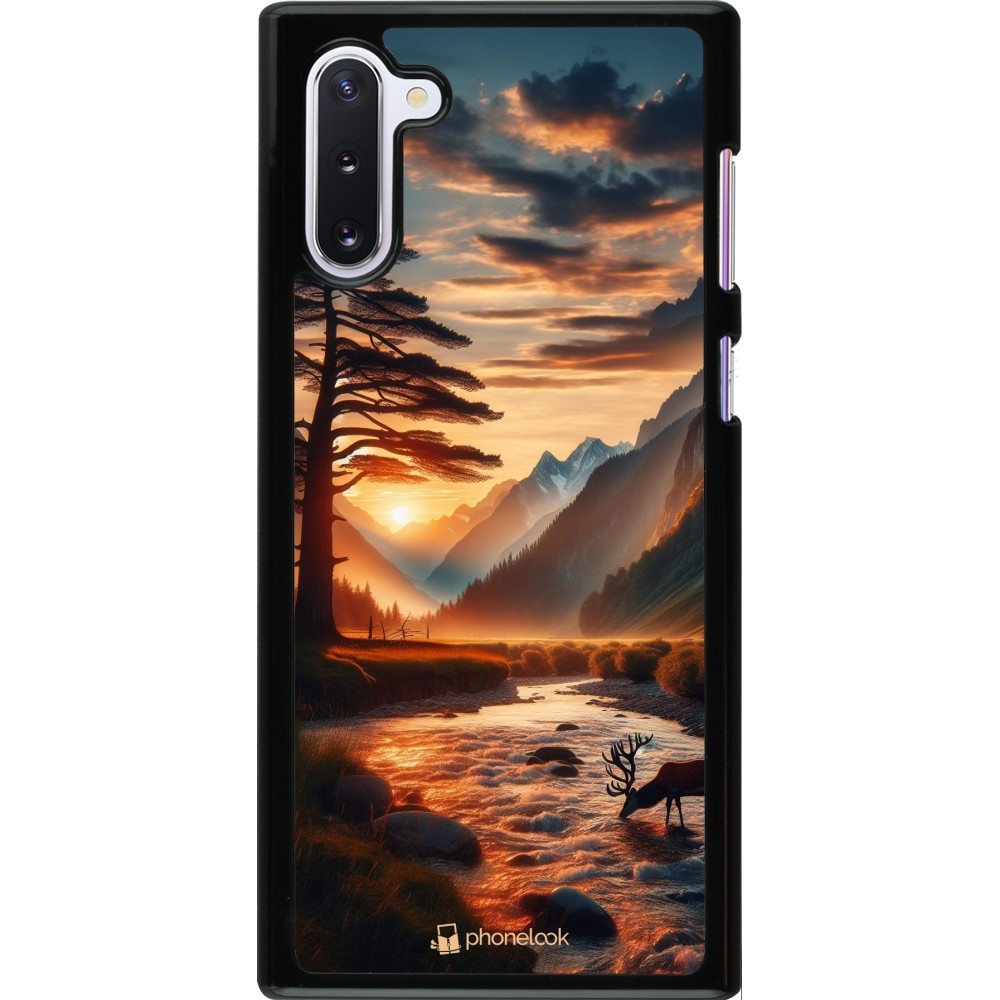 Samsung Galaxy Note 10 Case Hülle - Tal Sonnenuntergang Hirsch Baum