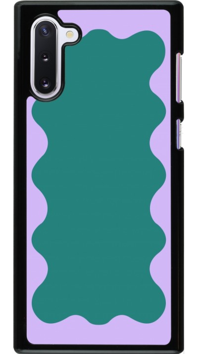 Coque Samsung Galaxy Note 10 - Wavy Rectangle Green Purple