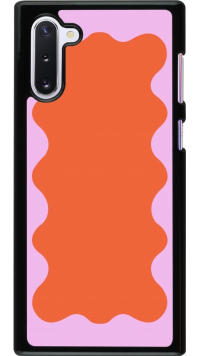 Coque Samsung Galaxy Note 10 - Wavy Rectangle Orange Pink