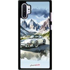 Coque Samsung Galaxy Note 10+ - Porsche 911 Mountain Watercolor