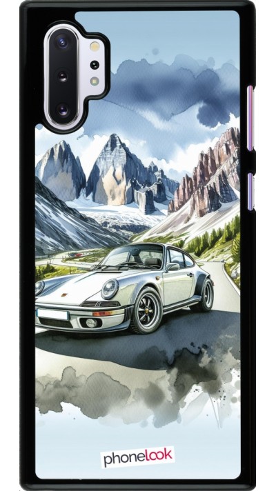 Coque Samsung Galaxy Note 10+ - Porsche 911 Mountain Watercolor