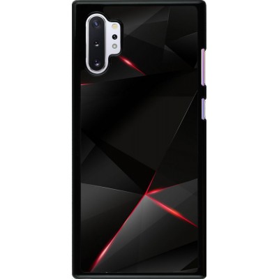Hülle Samsung Galaxy Note 10+ - Black Red Lines