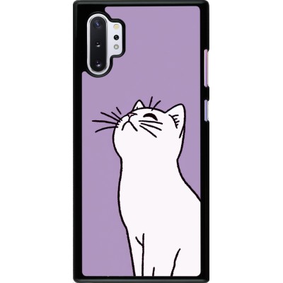 Coque Samsung Galaxy Note 10+ - Chat sur fond violet