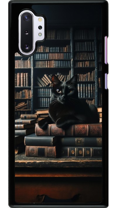 Coque Samsung Galaxy Note 10+ - Chat livres sombres