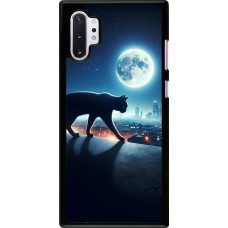 Samsung Galaxy Note 10+ Case Hülle - Schwarze Katze unter dem Vollmond