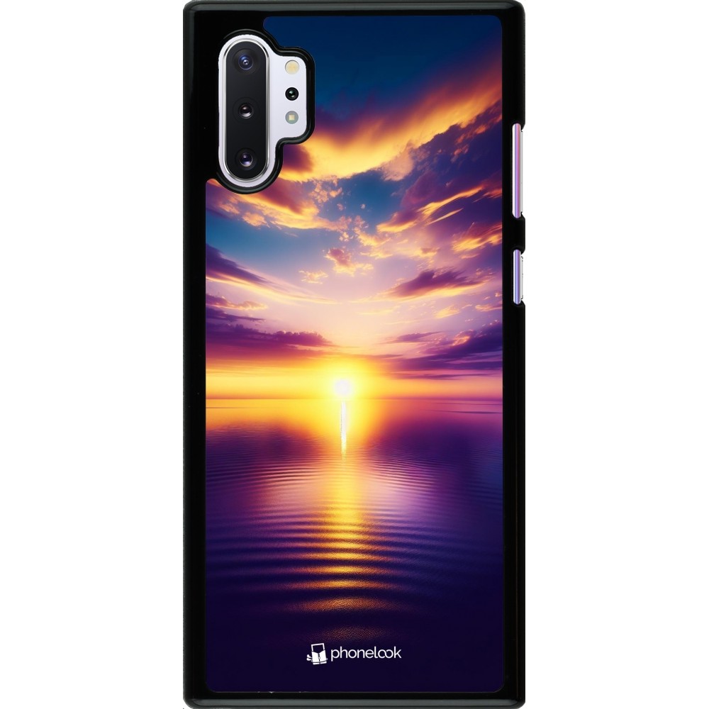Samsung Galaxy Note 10+ Case Hülle - Sonnenuntergang gelb violett