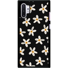 Samsung Galaxy Note 10+ Case Hülle - Easter 2024 white on black flower