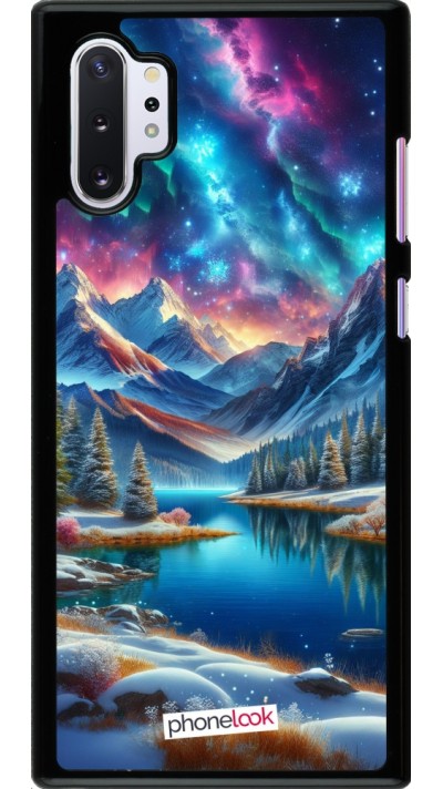 Samsung Galaxy Note 10+ Case Hülle - Fantasiebergsee Himmel Sterne