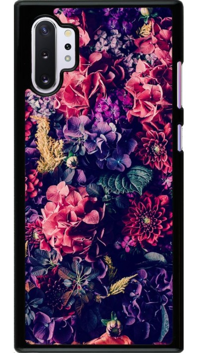Hülle Samsung Galaxy Note 10+ - Flowers Dark
