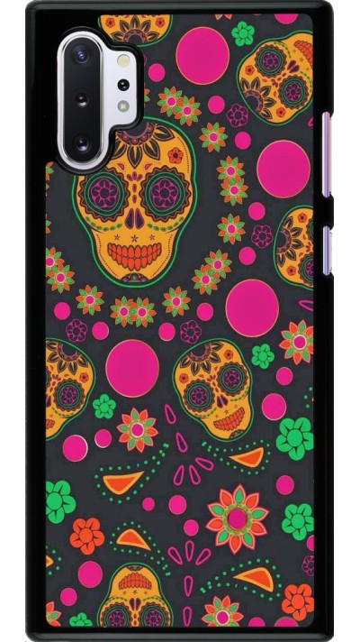 Samsung Galaxy Note 10+ Case Hülle - Halloween 22 colorful mexican skulls
