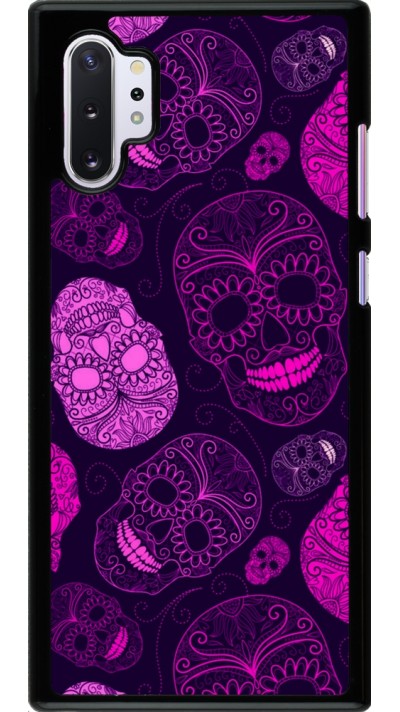 Samsung Galaxy Note 10+ Case Hülle - Halloween 2023 pink skulls