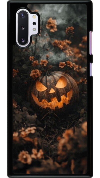 Samsung Galaxy Note 10+ Case Hülle - Halloween 2025 Pumpkin with flowers