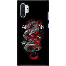 Samsung Galaxy Note 10+ Case Hülle - Japanese style Dragon Tattoo Red Black