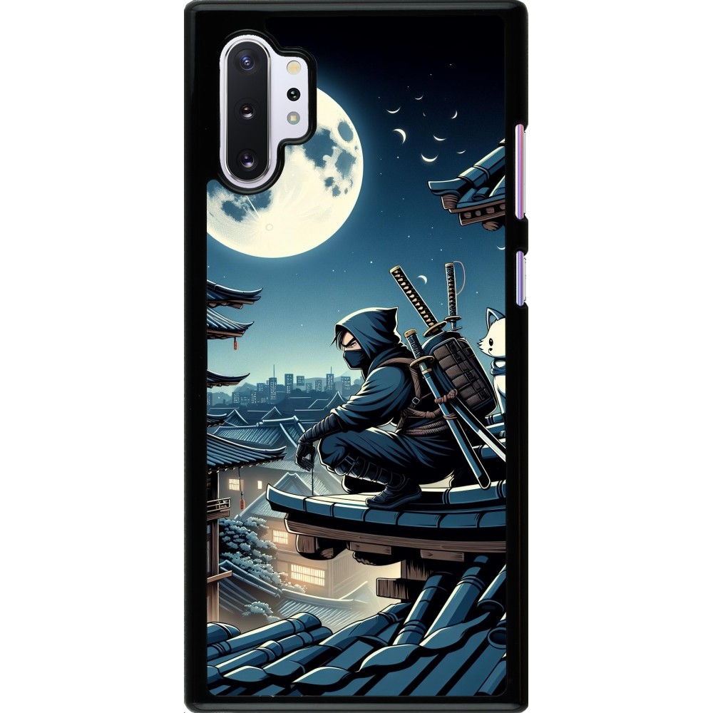 Samsung Galaxy Note 10+ Case Hülle - Ninja unter dem Mond