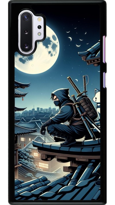 Samsung Galaxy Note 10+ Case Hülle - Ninja unter dem Mond