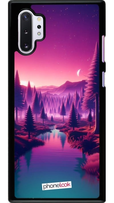 Samsung Galaxy Note 10+ Case Hülle - Lila-rosa Landschaft