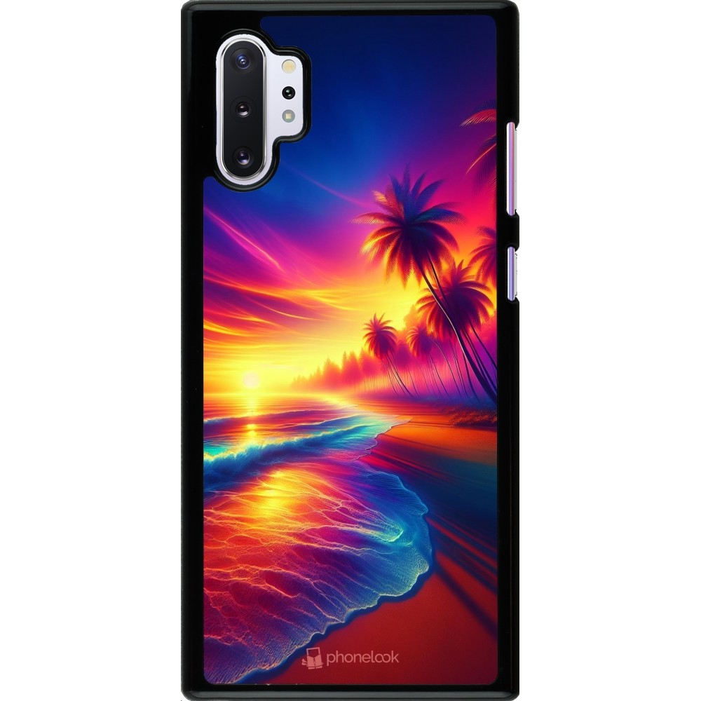 Samsung Galaxy Note 10+ Case Hülle - Strand Sonnenuntergang auffällig