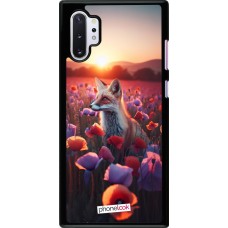 Samsung Galaxy Note 10+ Case Hülle - Purpurroter Fuchs bei Dammerung