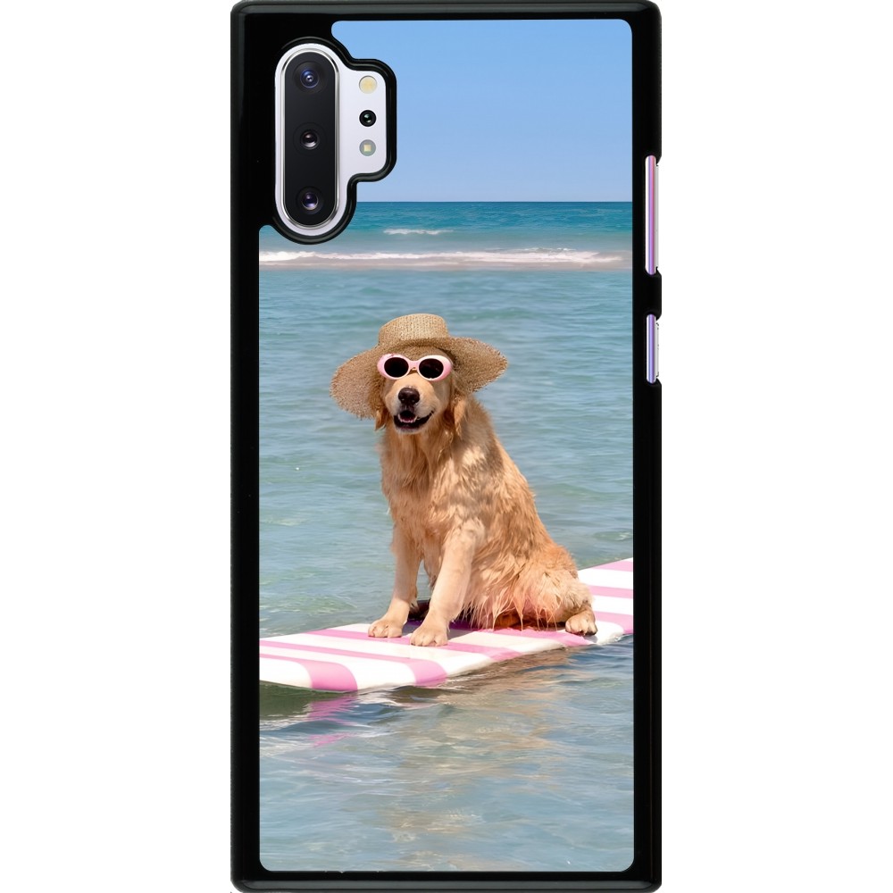 Samsung Galaxy Note 10+ Case Hülle - Summer Dog on Paddle