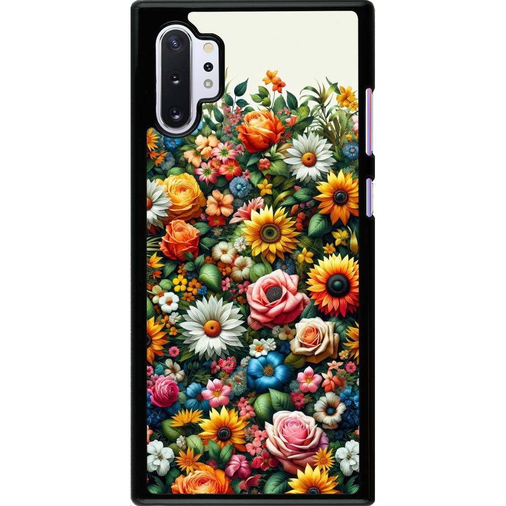 Samsung Galaxy Note 10+ Case Hülle - Sommer Blumenmuster