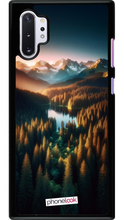 Samsung Galaxy Note 10+ Case Hülle - Sonnenuntergang Waldsee