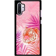 Samsung Galaxy Note 10+ Case Hülle - Tiger Palmen rosa