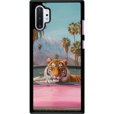 Samsung Galaxy Note 10+ Case Hülle - Tiger Auto rosa